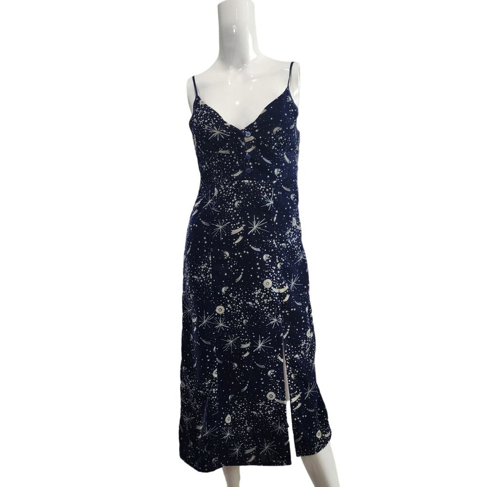Urban Outfitters NWT Navy Cosmic Print Midi Dress XS